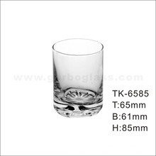 Straight Glass Tumbler with Flower Bottom (TK-6585)